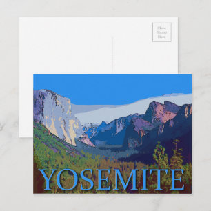 Carte Postale Vue Yosemite avec texte