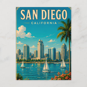 Carte Postale 🌊 Vues de la ville côtière de San Diego Californi