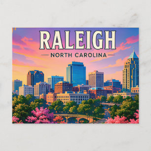 Carte Postale 🌳 Vues de l'horizon de Raleigh Caroline du Nord