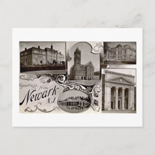 Carte Postale Vues de Newark, New Jersey 1907 Vintage