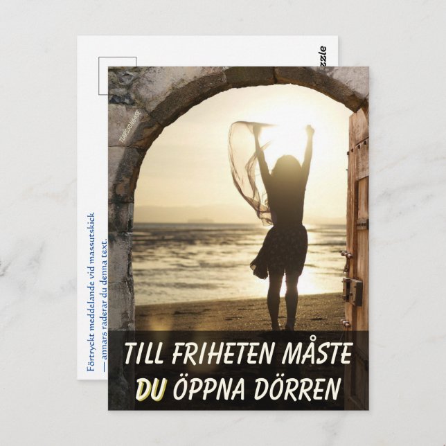 Carte Postale Vykort — Frihetens dörr (Devant / Derrière)