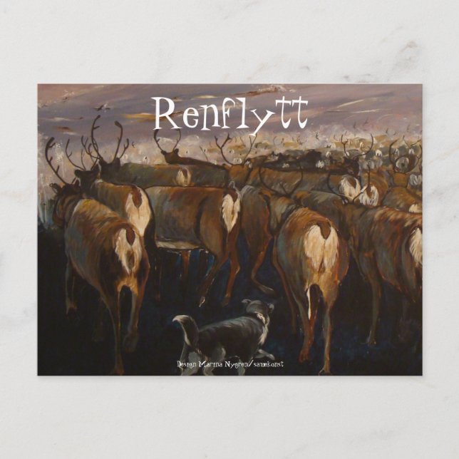 Carte Postale Vykort med samisk design (Devant)