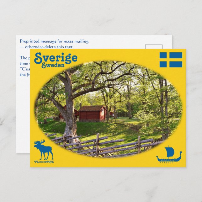 Carte Postale Vykort — Sverige (Devant / Derrière)