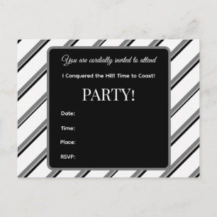 Carte Postale W&B J'ai conquis la colline ! Invitation à la fête