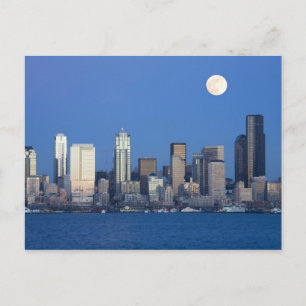 Carte Postale WA, Seattle, panorama de Seattle et Elliott Bay 2