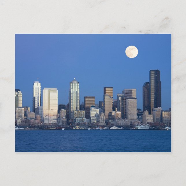 Carte Postale WA, Seattle, Seattle et Elliott Bay 2 (Devant)