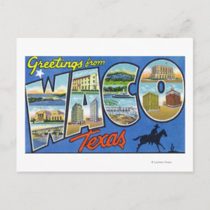 Carte Postale Waco, TexasScènes de grandes lettresWaco, TX