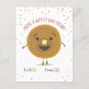 Carte Postale Waffley Good Friend Waffle Valentine Kids