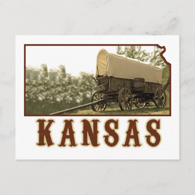 Carte Postale Wagon couvert du Kansas (Devant)