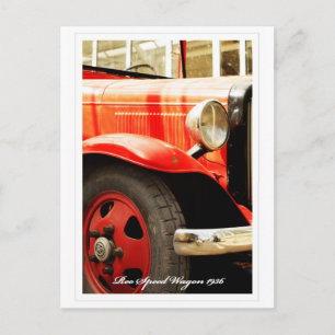 Carte Postale Wagon de vitesse réo, Moteur d'incendie rétro