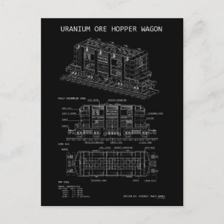 Carte Postale Wagon-trémie à minerai d'uranium PTW "Plan"