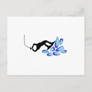 Carte Postale Wakeboard bleu