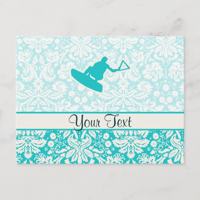 Carte Postale Wakeboard turquoise (Devant)