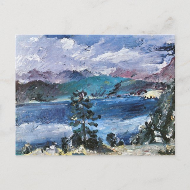 Carte Postale Walchensee avec mélèze par Lovis Corinth (Devant)