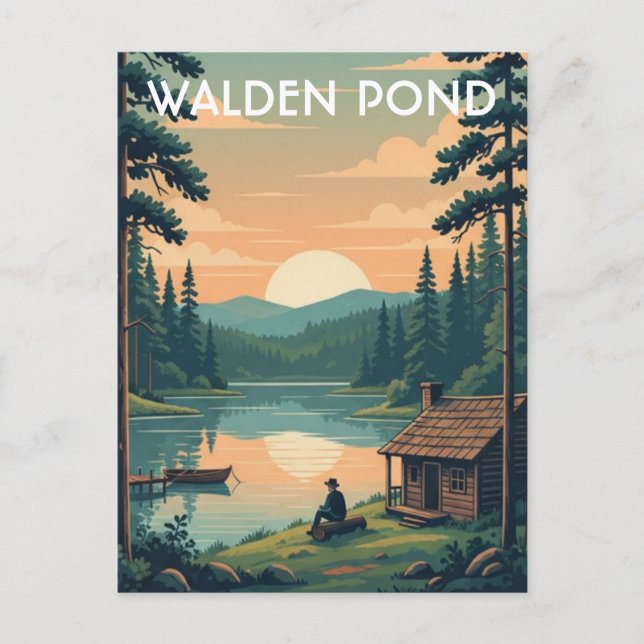 Carte Postale Walden Pond Massachusetts Travel (Devant)