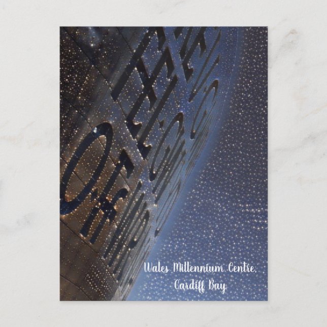 Carte postale Wales Millennium Centre Starry Effet (Devant)