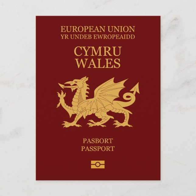 Carte Postale Wales passport (Devant)