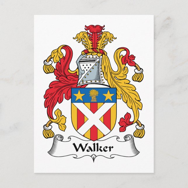 Carte Postale Walker Family Crest (Devant)