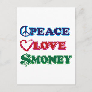 Carte Postale Wall Street/Peace Love Money