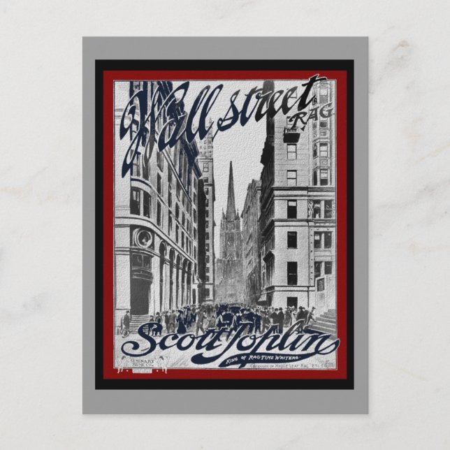 Carte Postale Wall Street Scott Joplin (Devant)