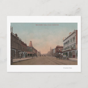 Carte Postale Walla Walla, WA - Vue sur Main St.