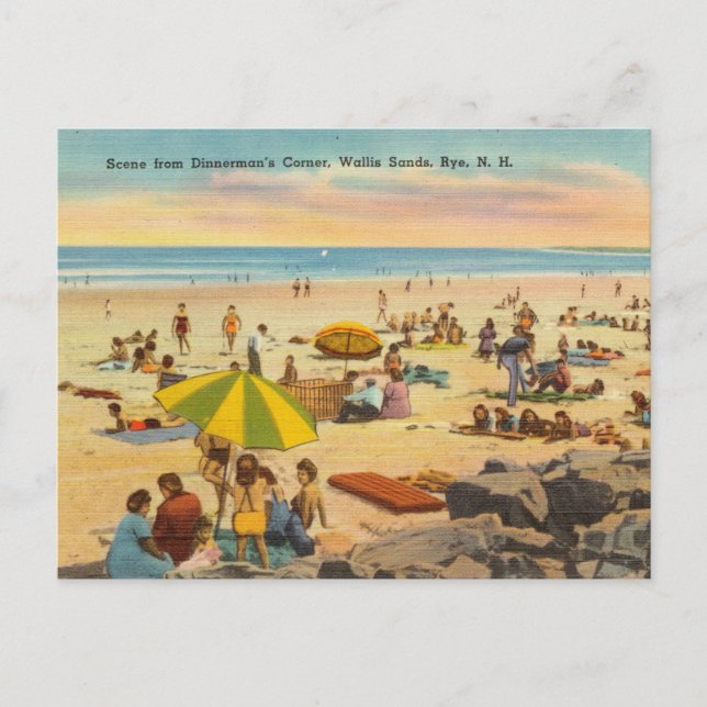 Carte Postale Wallis Sands Beach, Rye, New Hampshire (Devant)