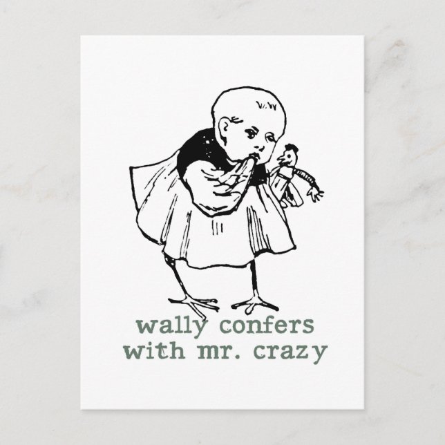 Carte Postale Wally et Mr Crazy Postcard (Devant)