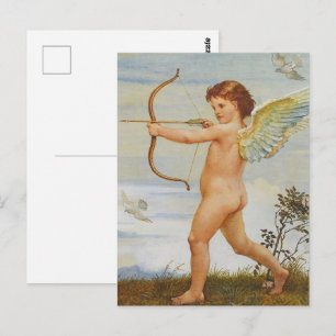 Carte Postale Walter Crane Cupidon ancien avec arc d'art