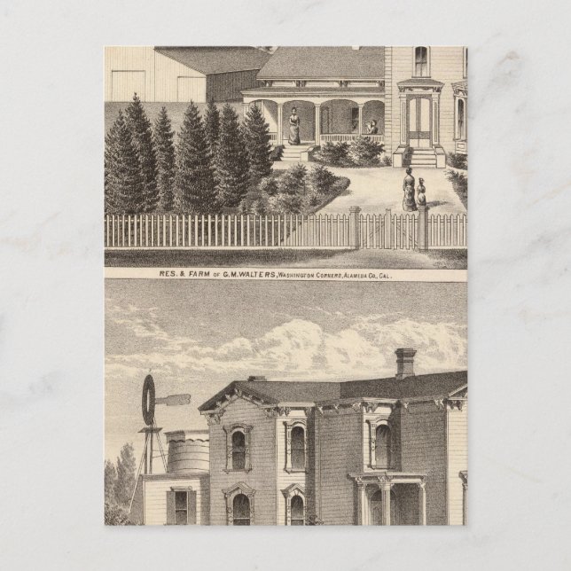 Carte Postale Walters, Résidences Crowell, ferme (Devant)