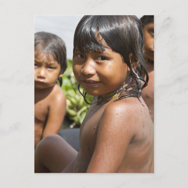 Carte postale Warao Enfants du Venezuela (Devant)