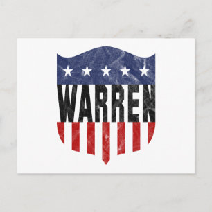 Carte Postale WARREN étoiles et rayures
