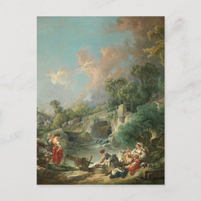 Carte Postale Washerwomen - François Boucher (Devant)