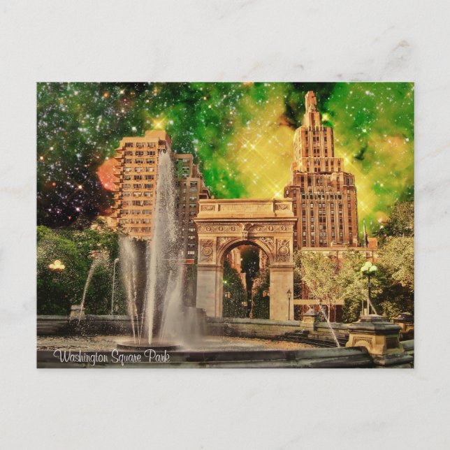Carte Postale Washington Carré Park, New York (Devant)