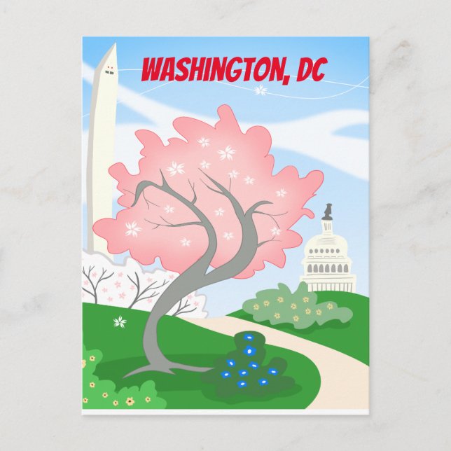 Carte Postale Washington, DC Cherry Blossoms (Devant)