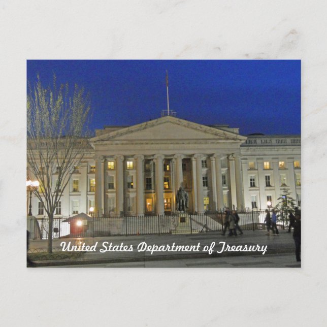 Carte Postale Washington DC de département du Trésor des (Devant)