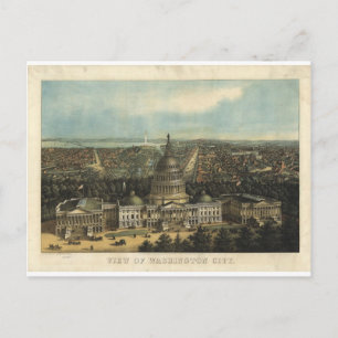 Carte Postale Washington DC en 1871