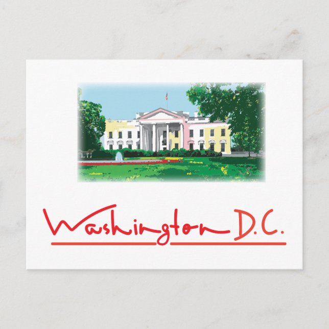 Carte Postale Washington DC - Maison Blanche (Devant)