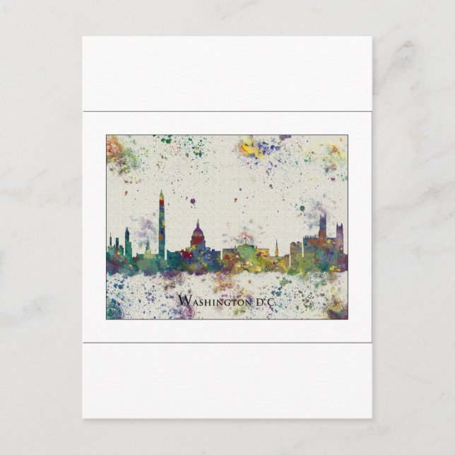 Carte Postale WASHINGTON DC skyline, Washington DC Print (Devant)