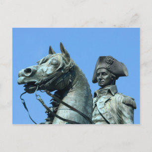 Carte Postale Washington, DC, statue du général George