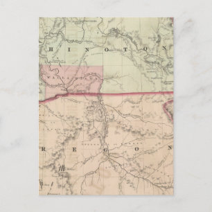 Carte Postale Washington et Oregon et Idaho et Montana
