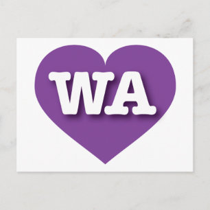 Carte Postale Washington Purple Heart - J'aime WA