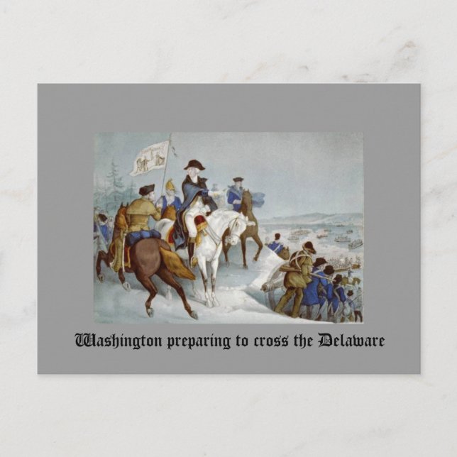 Carte Postale Washington se prépare à traverser le Delaware (Devant)