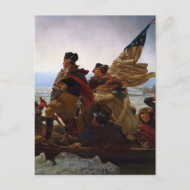 Carte Postale Washington traversant le Delaware Art (Devant)