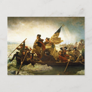 Carte Postale Washington Traverser le Delaware par Emanuel Leutz
