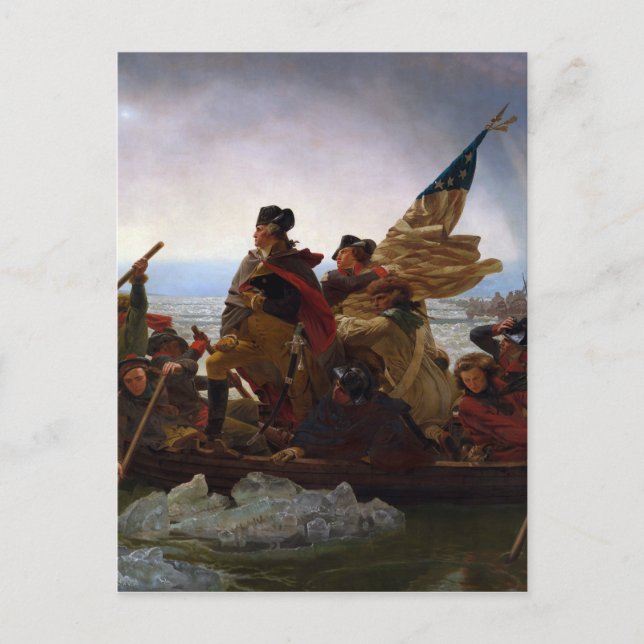 Carte Postale Washington Traverser le Delaware par Emanuel Leutz (Devant)