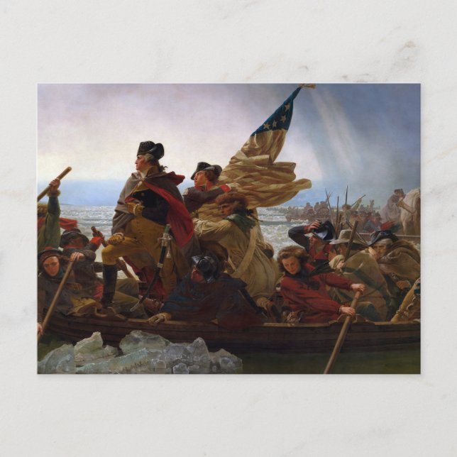 Carte Postale Washington Traverser le Delaware par Emanuel Leutz (Devant)