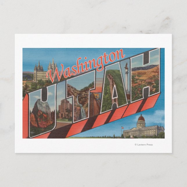 Carte Postale Washington, Utah - Scènes de grandes lettres (Devant)