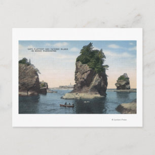 Carte Postale Washington - Vue de Cape Flattery & Tatoosh