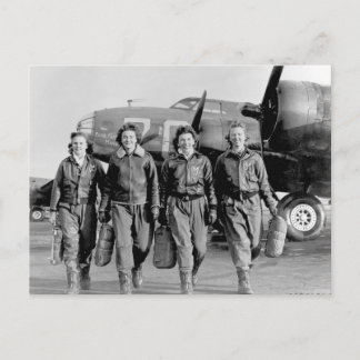 CARTE POSTALE WASP - FEMMES PILOTES DU SERVICE AÉRIEN WW II