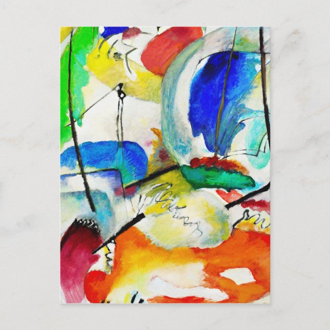 Carte Postale Wassily Kandinsky - Bataille maritime (Devant)